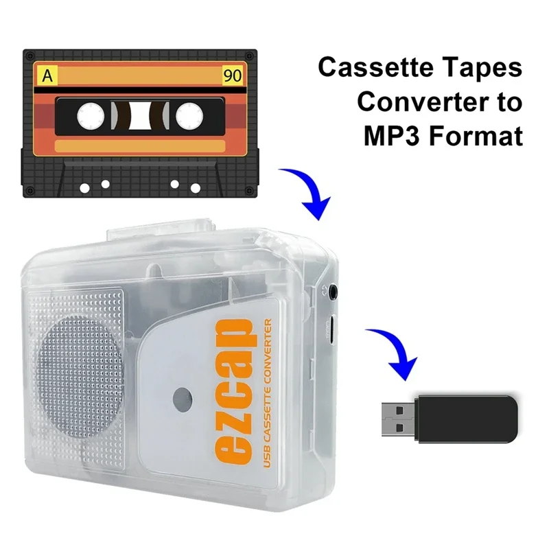 USB 카세트 플레이어 워크맨 스테레오 테이프 MP3  - Audio Music File 리뷰 및 가격
