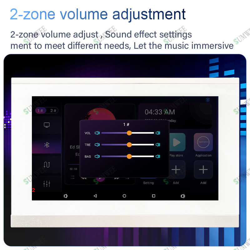 7인치 터치스크린 2존 스마트 오디오 벽걸이형 앰프 블 - Audio Music Background Free 리뷰 및 가격