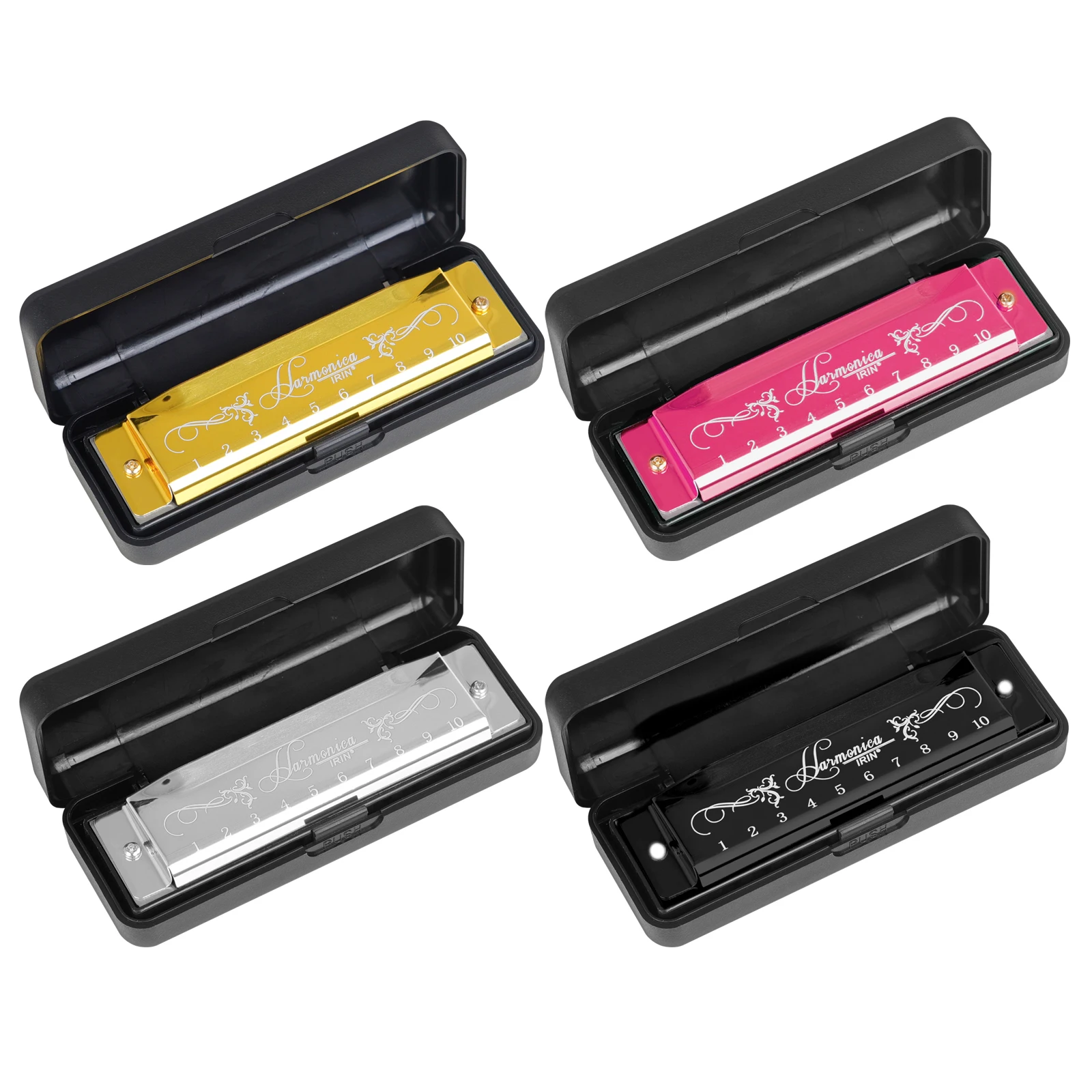 IRIN 10 홀 20 톤 하모니카 다채로운 C 키 하 - Harmonica 10 Hole 리뷰 및 가격