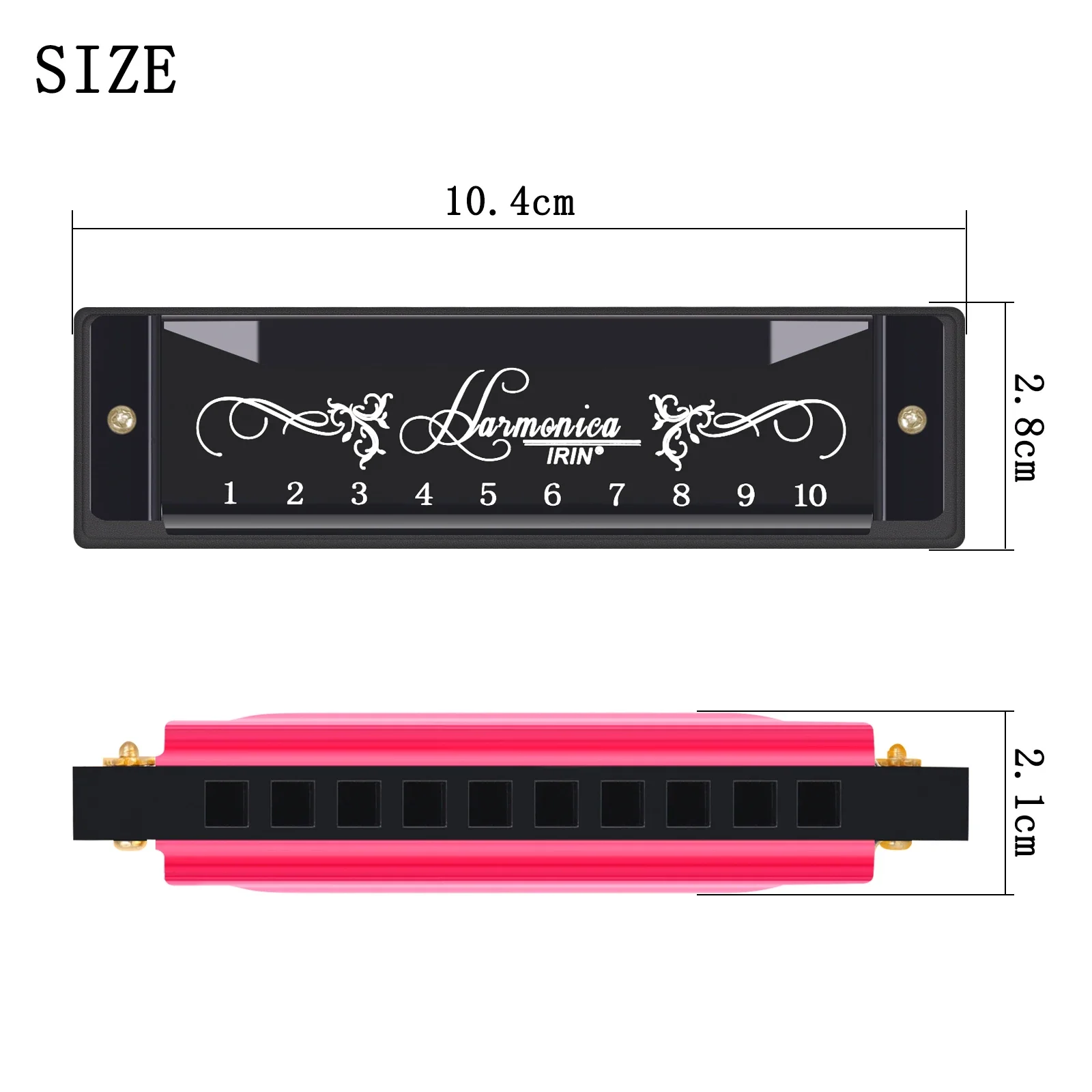 IRIN 10 홀 20 톤 하모니카 다채로운 C 키 하 - Harmonica 10 Hole 리뷰 및 가격